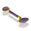 Purple Crystal Jade Roller Face Massager Portable Face Lift Massage Roller rimpel Verwijderende gezichtsliftgereedschap Amethyst Roller