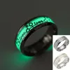 New Love Ring Anelli luminosi in acciaio inossidabile per gli amanti Glow In the Dark Wedding Ring anelli di fidanzamento per le donne will e drop ship sabbioso