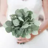 20 pièces fausses feuilles d'eucalyptus tiges argent Dollar feuilles d'eucalyptus plante 13 7 pouces de hauteur mariage verdure Arrangement277R