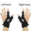 Night Light Gloves With LED Light Black Waterproof Fabric Rescue Tools For Adults Mens Womens / Outdoor Fishing Equipments / Cycling Gear
