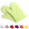 Épaissir les gants de cuisine solides Antidérapant Cuisson Micro-ondes Gants Anti-brûlure Cuisson BBQ Grill Maniques Four Mitaines 7 Couleurs DBC BH4101