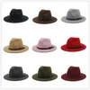 Feminino masculino lã vintage trilby feltro fedora chapéu com aba larga cavalheiro elegante senhora inverno outono jazz bonés k208811021