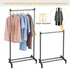 Nouveau Portable Unique Réglable Durable Maison Cintre Roulant Vêtement Rack271Y