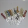 Glas-Nektarpfeifen-Shisha-Kit mit Quarzspitzen, Dab-Stroh-Ölplattformen, Silikon-Wasserpfeifen-Rauchbong