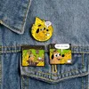 Cartoon Baidges Funny Hound Enamel Pin THE LITET IS Cine Cute Yellow Dog Brooches Back Ubranie Lapel Pin Pifd Prezent Trinkets16886513