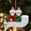 DIY 2020 Quarantaine Ornament Christmas Party Resin Decoration Gift Product Personalized Familie van 4 Ornament Social Distancing
