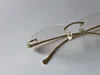 nouveau cadre de créateur de mode lunettes optiques 5634295 rétro métal sans cadre lentille transparente jambes d'animaux vintage classique lunettes claires