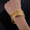 Wando Dubai Arabische Hochzeit Gold Farbe Ethnische Armreif für Frauen GirlBride Armband Ramadan Nahen Osten Schmuck Geschenk Kann Öffnen B2212963