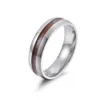 Stainless Steel Wood ring blue gold band rings for Men Women fashion jewelry will and sandy