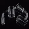 4mm Clear Bottom Flat Top 4590 Gradi Quartz Banger Nail 10mm 14mm 18mm Domeless Quartz Nail per Bong Dab Rigs