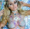 EDM Akrylowe Naklejki Wklejowe Face Brwi Klatka piersiowa DIY Naklejka Bar Makijaż Crystal Performance Makeup Plack