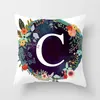 Fuwatacchi A-Z lettre housse de coussin personnalisé doux jeter oreiller décoratif canapé taie d'oreiller