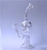 9inch Glass Bong Bubbler Fab Egg Dab Rigs Pipes à eau matrice Perc 14mm Beaker Bongs Recycler Oil Rigs avec tuyau de brûleur à mazout en verre