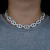 2020 hiphop glacé bling 5A baguette cz broche de verrouillage collier de chaîne à maillons cubains pour femmes hommes mode ras du cou bijoux cadeau entier7561150