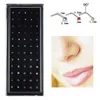 60pcsset Punk Titane Opale Pierre Piercings Nostril Nez Anneau Nez Goujons Septum Anneau Nez Boucle D'oreille Jauges Septo Boucles D'oreilles Piercing8697771