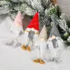 Novo Decorações de Natal Lantejoula Faceless boneca Leg Pendant criativa Floresta Old Man boneco pendurado Pedaço 2021 Ano Novo