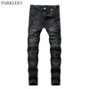 Black Skinny Ripped Biker Jeans Mannen 2020 Casual Was Katoen Slim Fit Gat Vernietigde Jeans Broek Heren Hip Hop Schade Homme