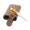 One Hitter Dugout Pipe Pirogue en bois faite à la main avec tuyau en céramique Filtres à cigarettes Pipes Pipes en bois Pirogue Pipe Box