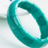 Véritable vert naturel Amazonite bracelets pour femmes hommes Stretch cristal pierre Rectangle perle Bracelet1