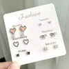 Wholesale-Seafood style 6 pairs per set earring stud set women cute style Korean model earring stud