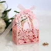 100 pezzi romantici a taglio laser per matrimoni Candy Box Bride Pattern Pattern Pattern Packaging Dragee Box Box Paper Out Favors Wedding55594792