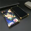 Luxury Glitter Square Cases for iPhone 14promax 14 13 12 11 PRO MAX Holder Cover Flower Case phone X XS Max XR 14plus Coque with Lock ring