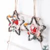 Kerst Retro Oude Stijl Sneeuwpop Angel Rotan Krans Deur Opknoping Koffie Winkel Deurdecoratie Kerstdecoratie Pendant Groothandel