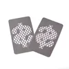 금속 신용 카드 그라인더 미니 흡연 허브 스테인리스 스틸 담배 갈기 갈등 클래식 420 심장 디자인 휴대용
