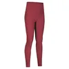 L-112 Spandex Kvinnor Yoga Hela byxor Hög midja Sport Gym Bär Leggings Elastisk Fitness Dam Overall Långa Tights Träning Naked Byxor