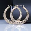 1Pair Europe Punk Big Hoop Earring For Women Men smycken Street Hyperbole Statement Bamboo Style Earrings Fashion Jewelry E201238O