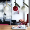 Designer nordique nouveau comptoir de bar led lustre restaurant café lampes suspendues italien créatif rouge cerise lampes suspendues