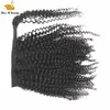 Natural Color Kinky Curl Afro Curly Hair Extensions Ponytail Peruvian VirginHair Wrap Around HOOK & LOOP 12-30inch