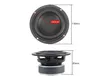 Freeshipping 4 tum 40W Round Subwoofer Högtalare Woofer High Power Bass Home Theatre 2.1 Subwoofer Unit 2 Crossover högtalare DIY 1PC
