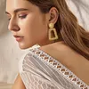 2020 stort uttalande Drop Geometric Gold Metal smycken Kvinnor Big Dangle Hanging Fashion Moderna kvinnliga örhängen1510098