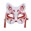 Hand-painted Japanese Fox Masks Cosplay Costume Masquerade Festival Exquisite Half Masks Halloween Decoration For Party Masquerade Supplies