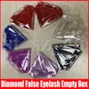 7 kleuren plastic diamant wimpers verpakking dozen geschenk box wimpers pakket opslag gevallen make-up cosmetische case nertsen valse wimper