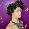 ピクシーカットウィッグヒューマンヘアショートボブヒューマンヘアウィッグス130レミーブラジルのレースフロントウィッグベイビーで摘み取られた1288198