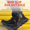 Stivali Drop Puntale in acciaio Scarpe antinfortunistiche da uomo Sneakers da lavoro Donna Taglie forti 36-48 Traspirante Outdoor ROXDIA Marca RXM1641