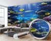 3D hayvan duvar kağıdı 3d duvar kağıdı güzel sualtı mercan ve küçük balık sahne dijital baskı HD dekoratif güzel duvar kağıdı