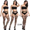 Kvinnor Sexiga Underkläder Strumpor Lace Fishnet Tights Suspender PantyHose Lår Hög Strumpor Svart Garter Elastiska Strumpor