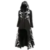 2020 Halloween Mantel Männer Herbst Punk Stil Jacken Gothic Gürtel Swallow-Tail Mantel Lange Ärmeln Vintage Medieval Party Lange Uniform