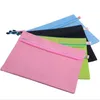 A4 A5 A6 Double Pouch Zipper Document Väskor Vattentäta filmappar för Office Student Office Stationery Bags Storage Zipper Bag