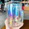 Nowy koreański snów wielokolorowy szklany kawa z Aurora Glass 700 ml duża pojemność oporna na ciepło o wysokiej krzemowej krzem przez przezroczysty szklany kubek 8335649