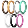 Bagues en Silicone pour femmes, 2.7mm, caoutchouc Flexible, coloré, bague de mariage, bijoux à la mode