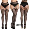 Kvinnor Sexiga Underkläder Strumpor Lace Fishnet Tights Suspender PantyHose Lår Hög Strumpor Svart Garter Elastiska Strumpor