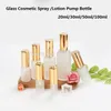 Essence Oil Lotion Pump Bottle Cosmetic Containers Bottle Spray Frosted Glass tomt injektionsflaska 10 ml 15 ml 20 ml 30 ml 100 ml 15pcs16049529