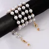 New Gold Color Metal Imitation Pearl Long Chain Glasses Chains For Women Face Mask Lanyard Holder Nonslip Neck Rope Jewelry4723227