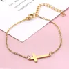 Tro Kärlek Rostfritt Stål Kors Charm Armband Guld Vänskap Armband För Kvinnor Religiösa Mode Smycken Dropshipping