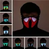 61 Стили EL Mask Flash Светодиодная музыкальная маска со звуком Active Для танцевальных катание на коньках Партия голосовой контроль Маска для вечеринок Маски