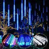 Edison2011 watwerproof 30 cm 50 cm Schneefall LED Saiten Lichter Weihnachten Meteor Dusche Rain Tube Light String AC100-240V für Weihnachten Party Hochzeit